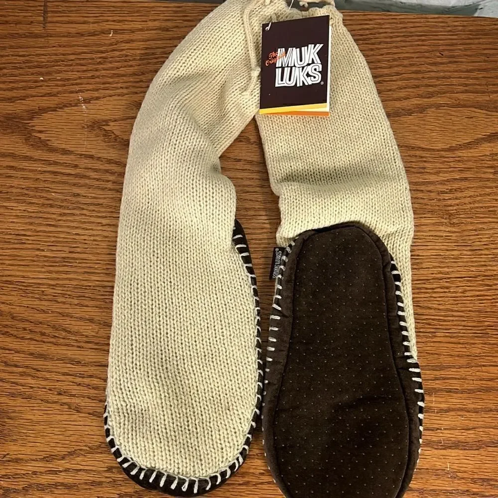 MUK LUKS Slipper Boot Socks knit